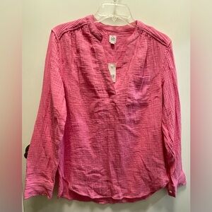 NWT Gap women’s long-sleeve crinkle gauze top / Size: XS